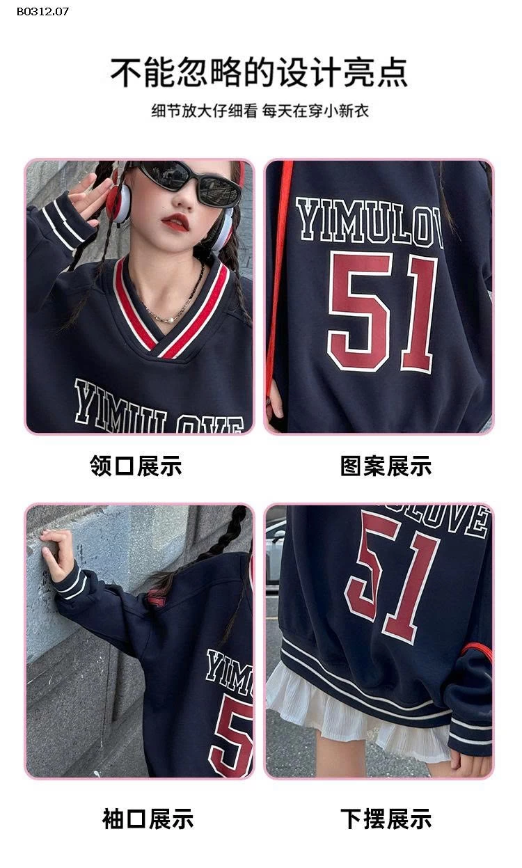 ÁO NỈ SỐ 51 DÁNG RỘNG -sỉ 212k