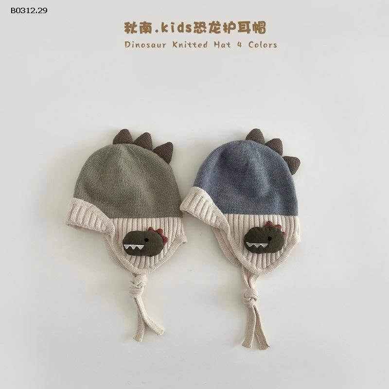 MŨ KHỦNG LONG BỊT TAI CHO BÉ-sỉ 95k