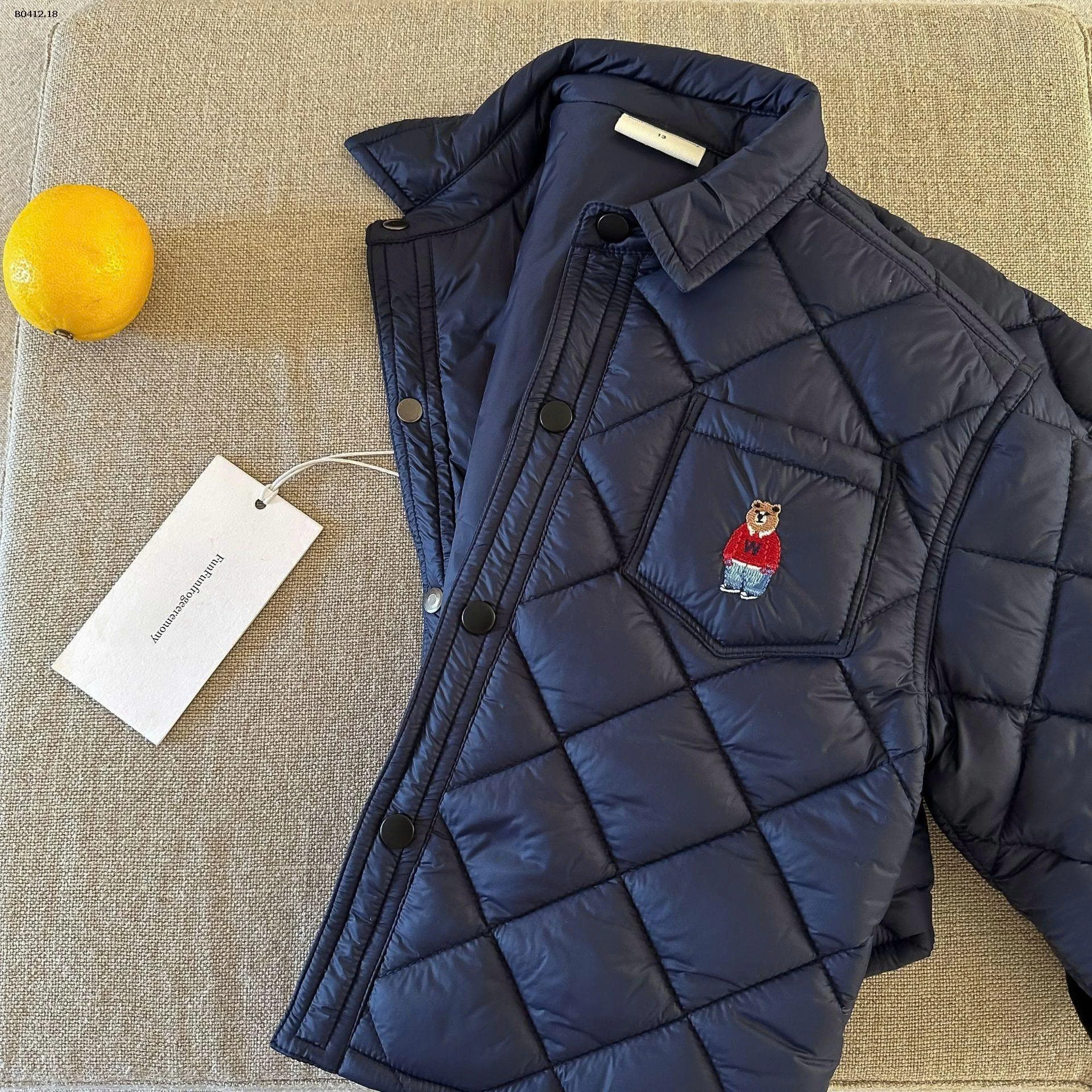 ÁO PHAO TRẦN TRÁM THÊU GẤU FUNFUN -sỉ 240k