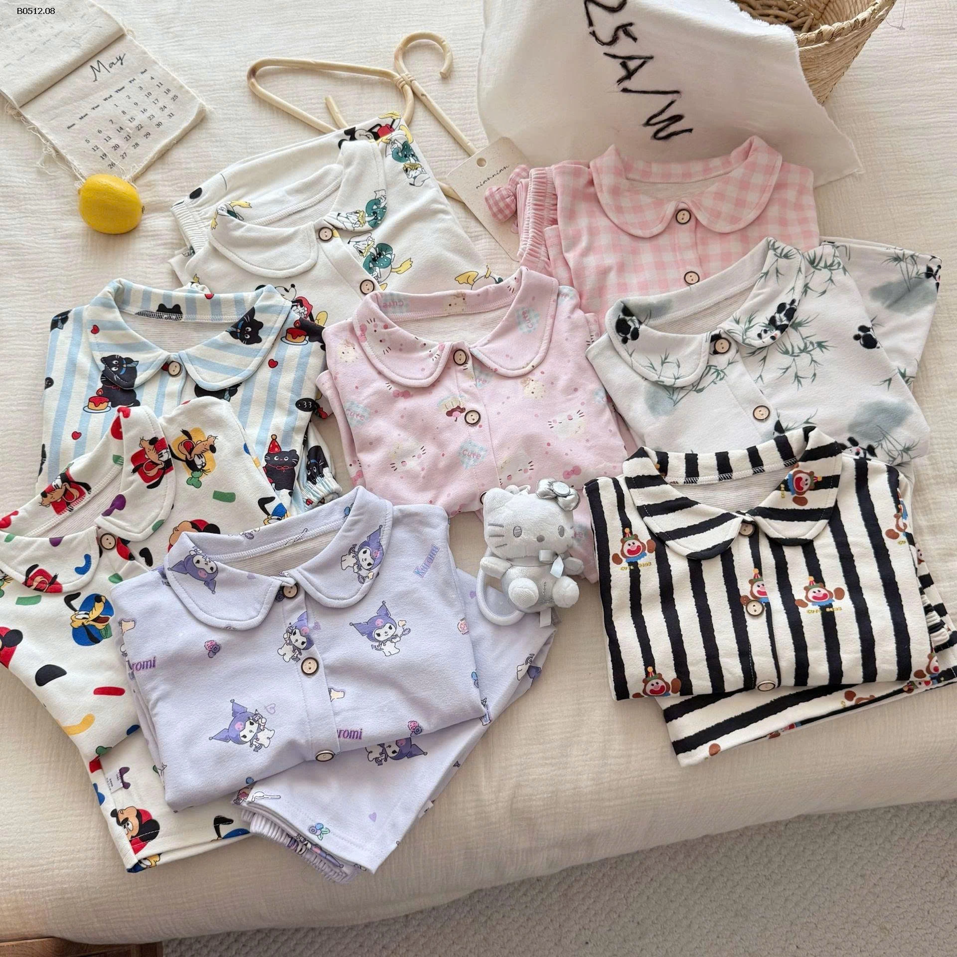 SET PIJAMA CỔ TRÒN QCCC -sỉ Sz 80-120 : 125k              130-160 : 145k