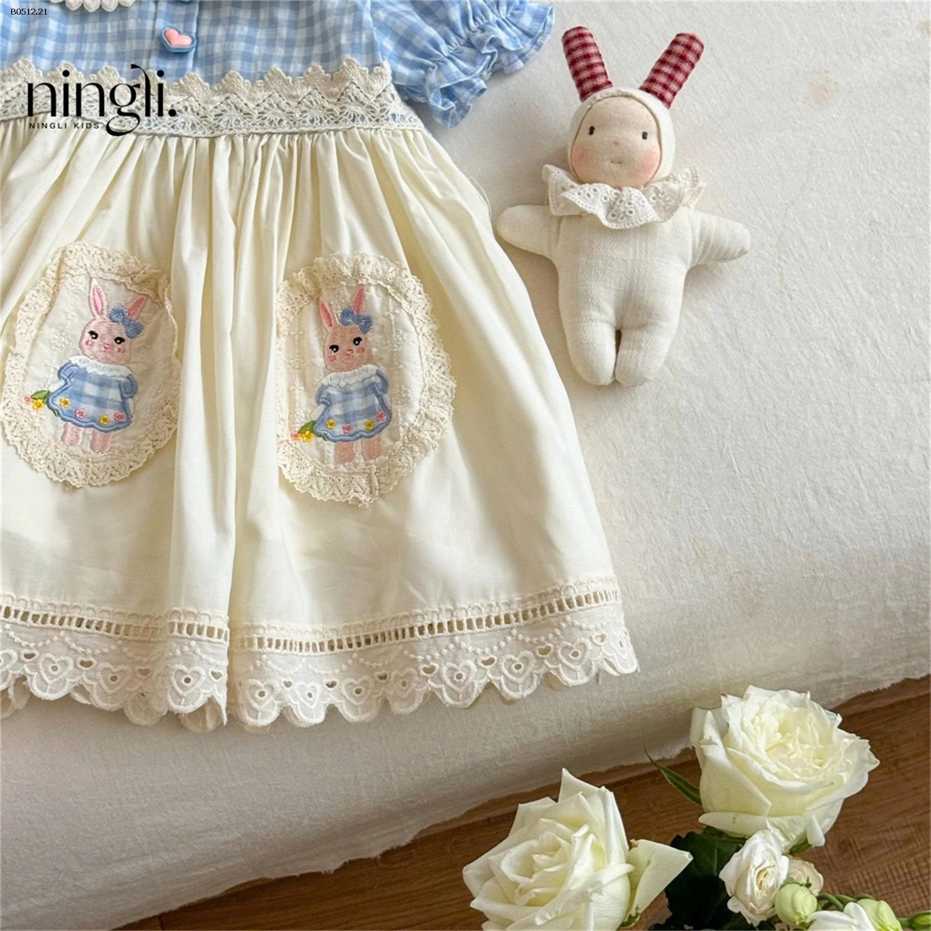 VÁY CÔNG CHÚA CARO XANH-sỉ 165k