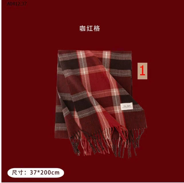 KHĂN CHOÀNG KẺ CARO Cashmere -sỉ 80k