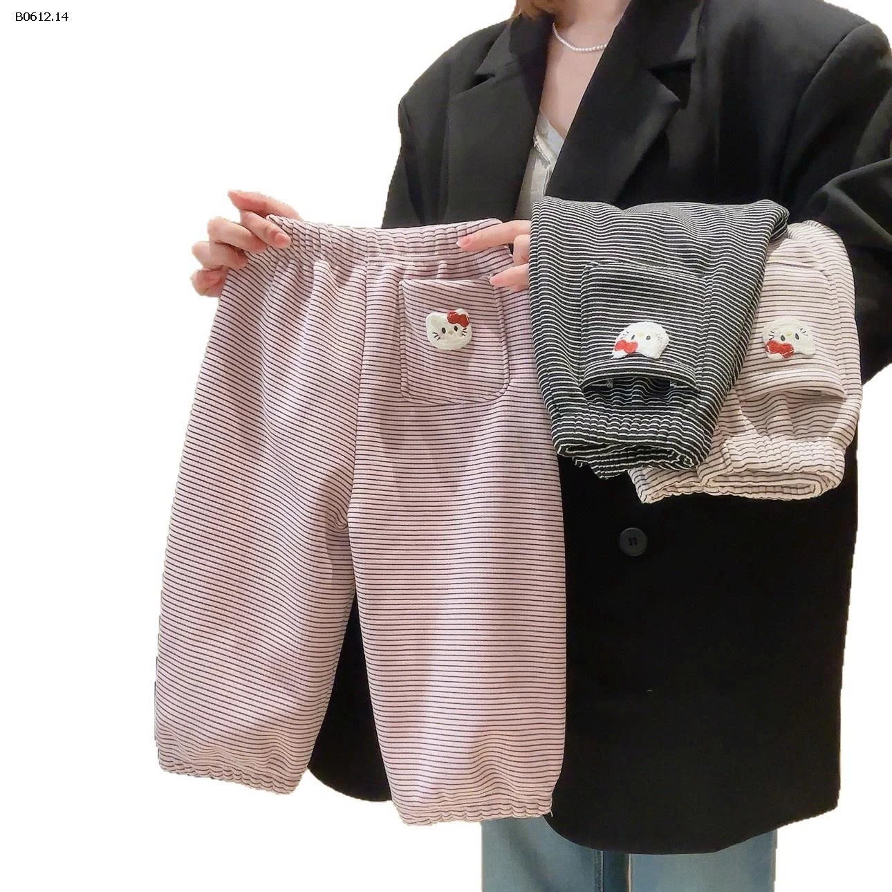 QUẦN KẺ KITTY LÓT LÔNG XINH IU-sỉ Sz 80-110 : 99k             120-150 : 109k