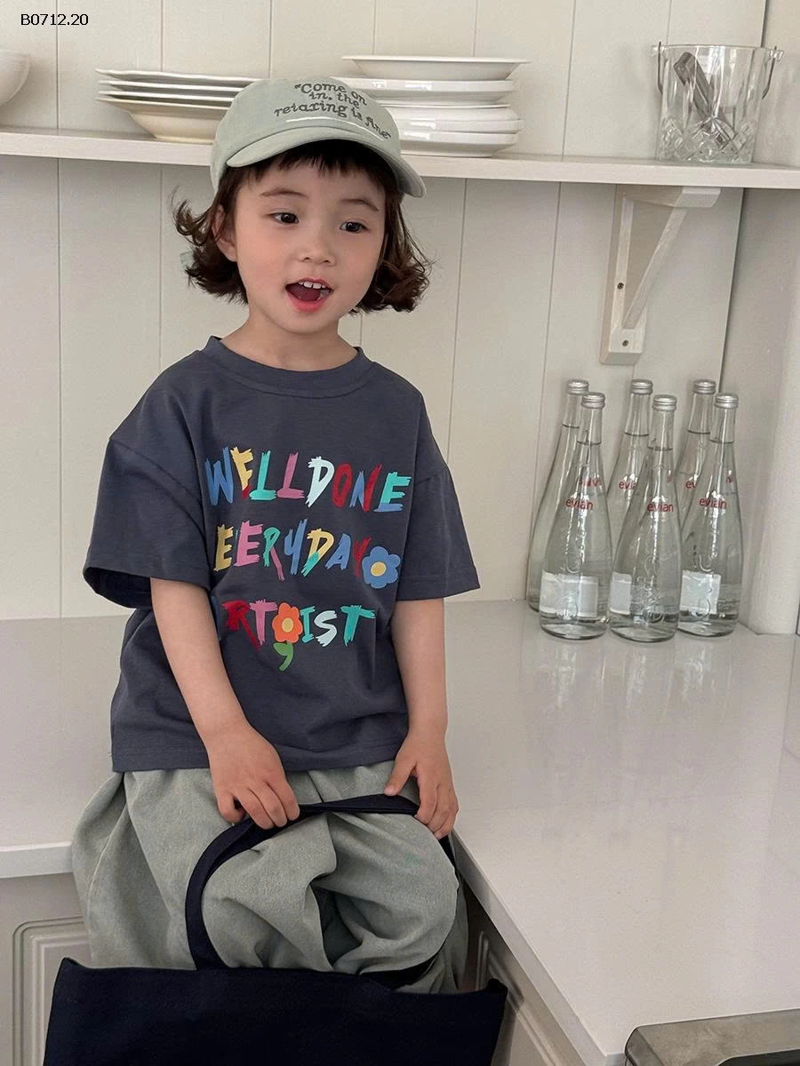 ÁO PHÔNG IN CHỮ CHO BÉ-sỉ 142k