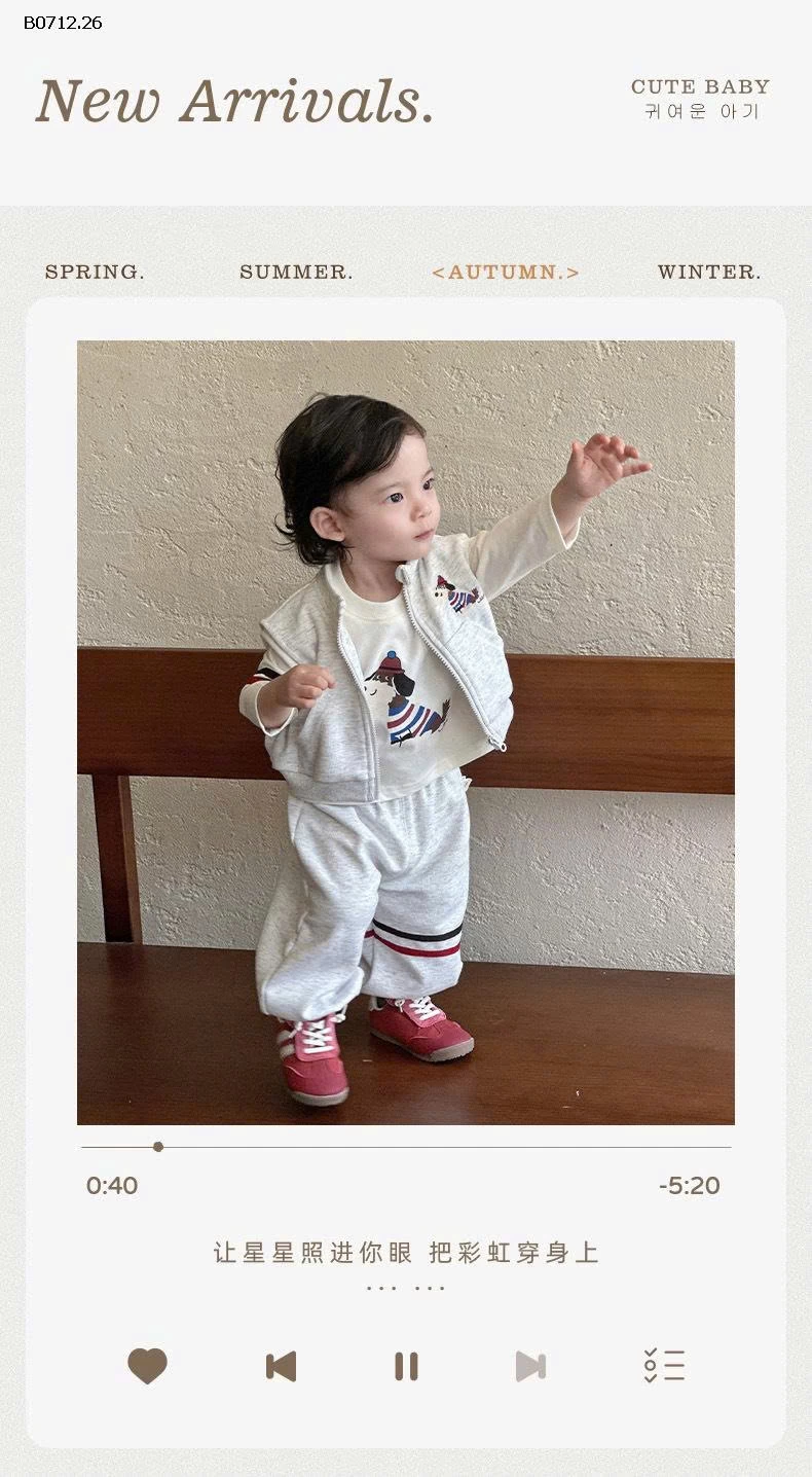 SET BỘ 3 MÓN CHO BÉ-sỉ 312k