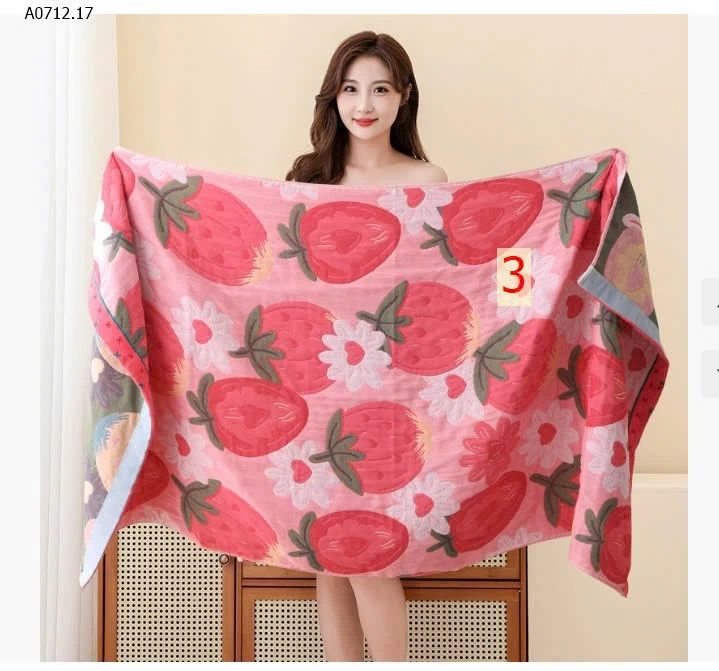 KHĂN TẮM COTTON MUSLIN 4 LỚP SIÊU TO-sỉ 79k