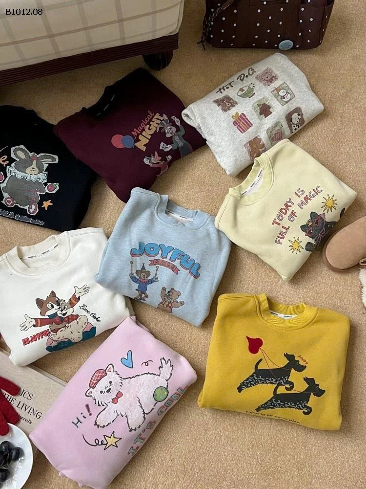 Áo hoodie hoạt hình dễ thương nhà AMBB -Giá sỉ  sz 90-150 : 214k sz 160 : 230k sz 170  :  250k