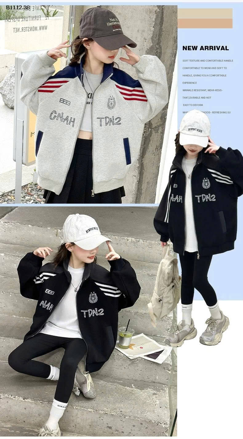 ÁO KHOÁC NỈ CHO BÉ GÁI-sỉ 263k