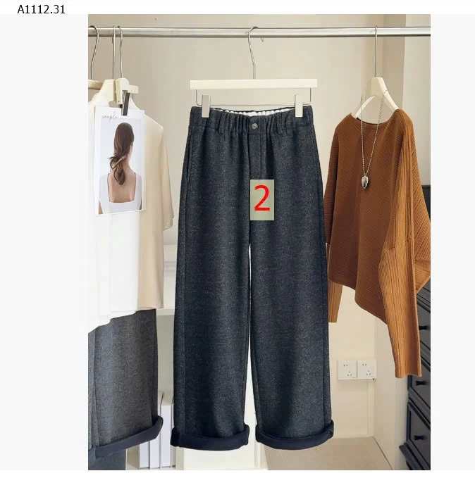 Quần dạ  ANNA dáng suông, cạp chun lưng chun.-sỉ 230k