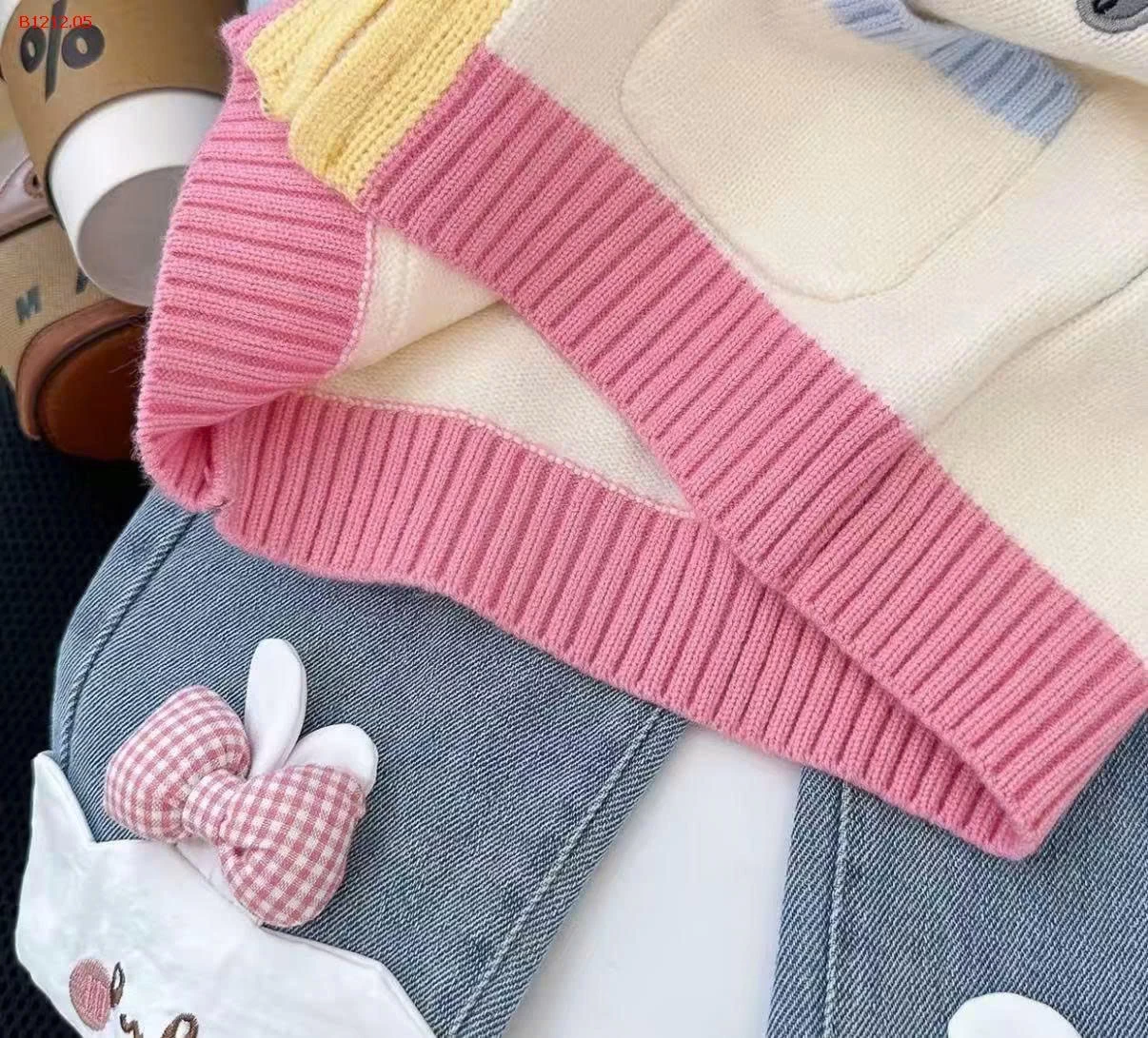 ÁO KHOÁC LEN THÊU HÌNH MÈO-sỉ 155k