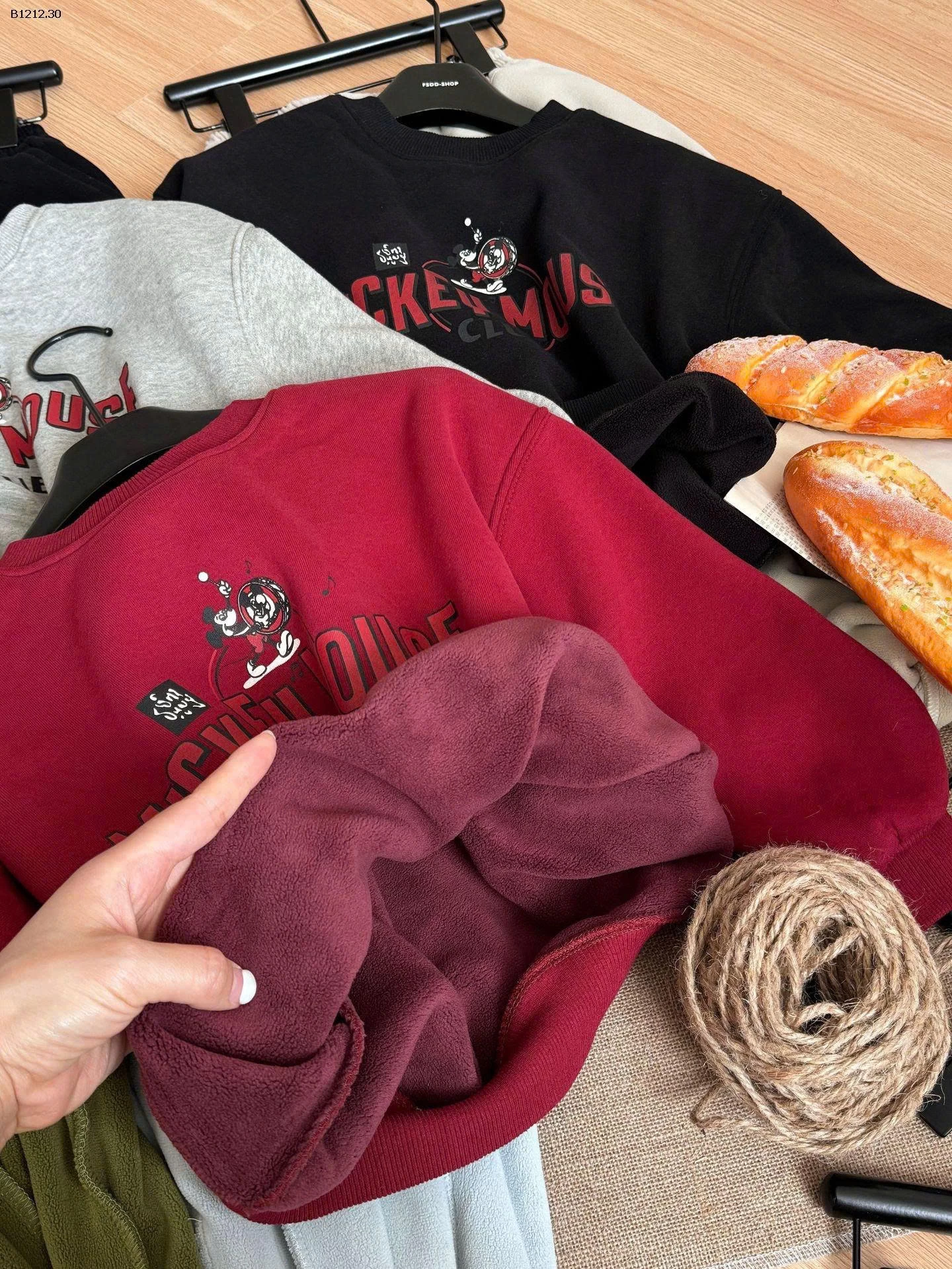 ÁO NỈ LÓT LÔNG HÃNG TAIRU-sỉ 185k