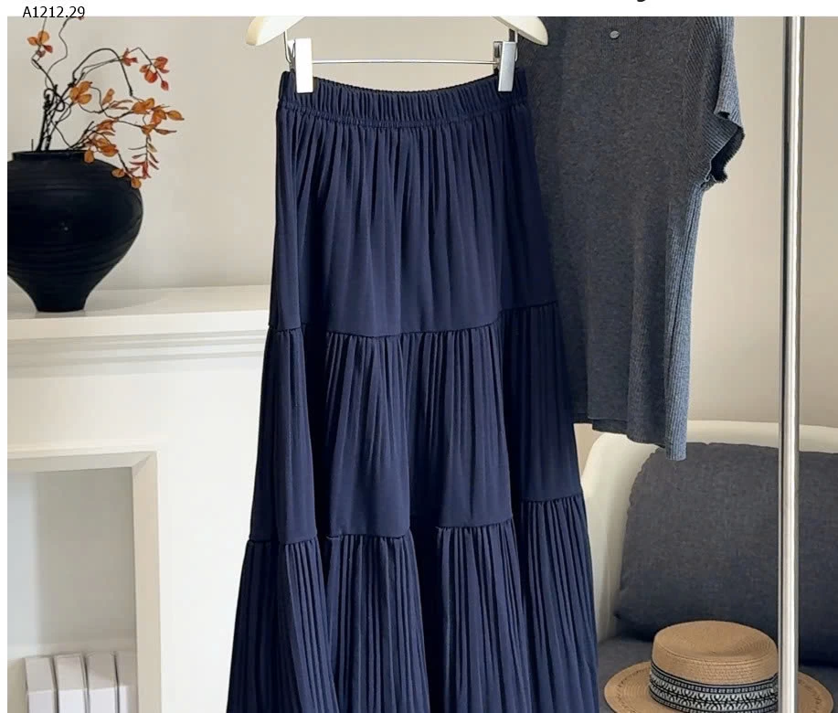 CHÂN VÁY XOÈ CẠP CHUN ANNA-sỉ 205k