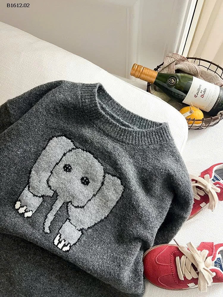 ÁO LEN AMBB HỌA TIẾT CON VOI - Giá sỉ SZ 90-150 : 165k SZ 160 : 185k