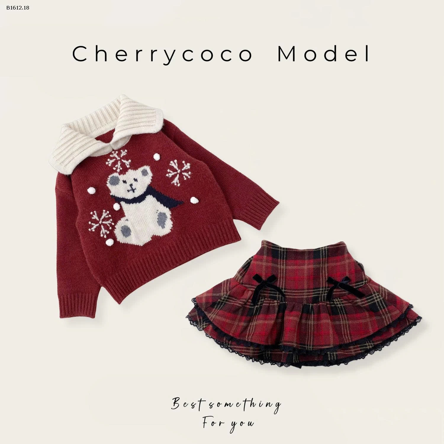 Em áo len diện dáng sinh siu ấm cho bé  - sỉ áo 220k, váy 190k