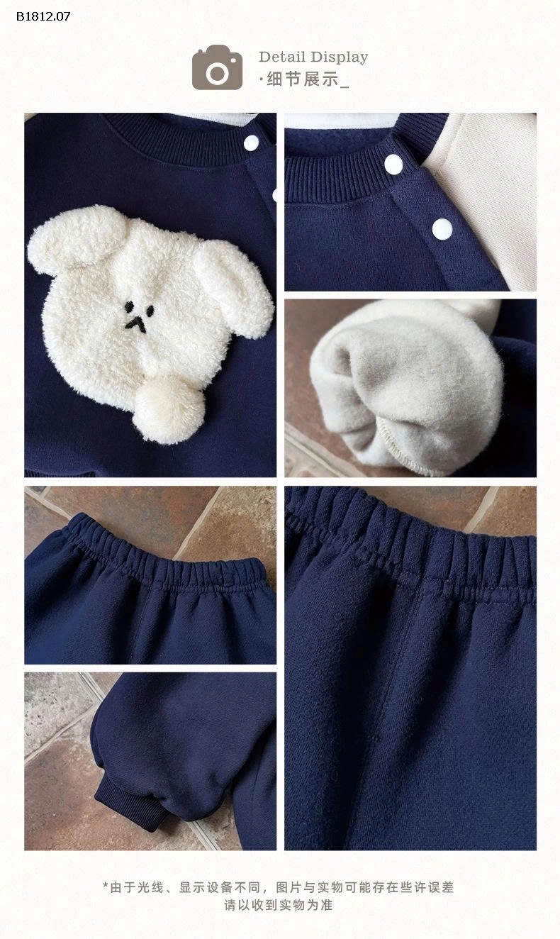 BỘ NỈ HÌNH CÚN CHO BÉ- sỉ 296k