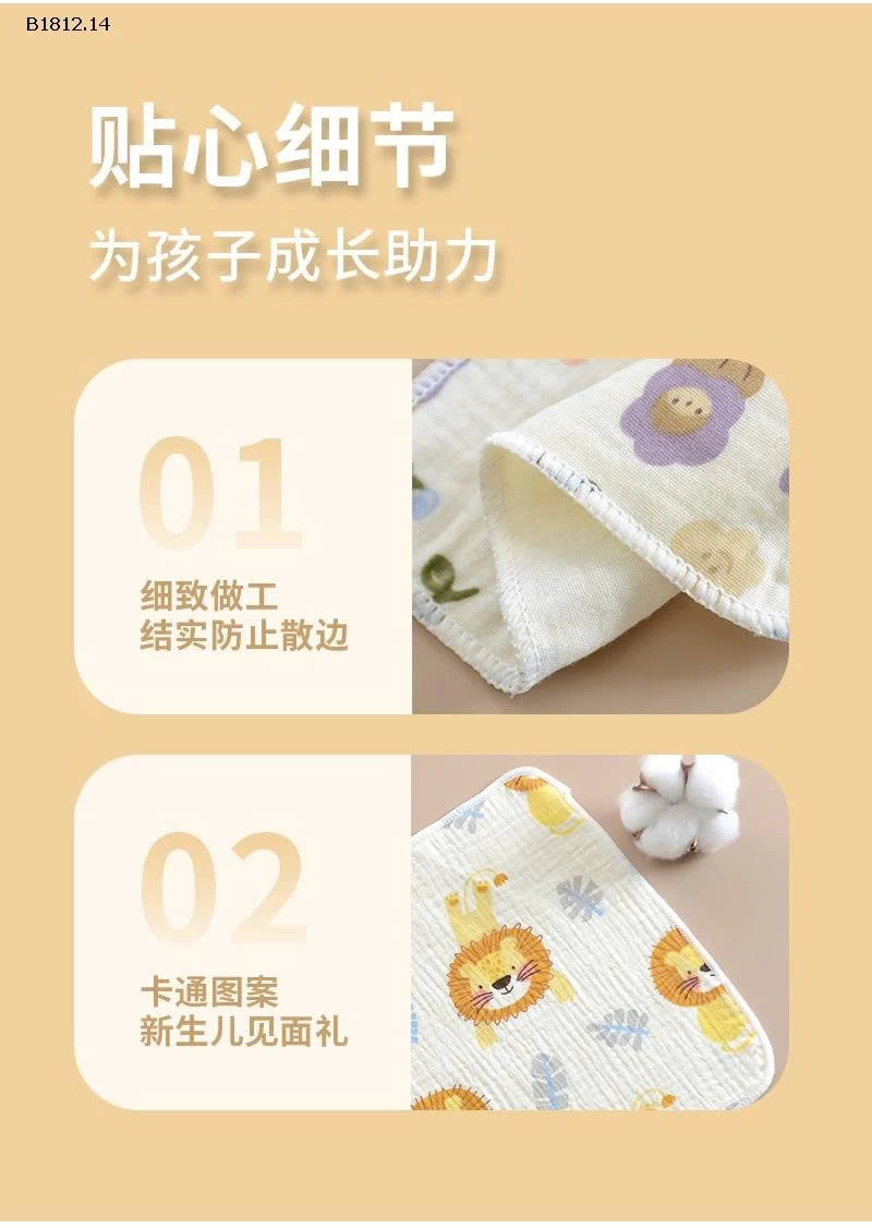 SET 10 KHĂN SỮA NGẪU NHIÊN CHO BÉ  YÊU - sỉ 89k/set 10c ngẫu nhiên