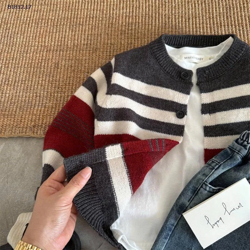 ÁO LEN CARDIGAN KẺ MMY BG  - sỉ 160k