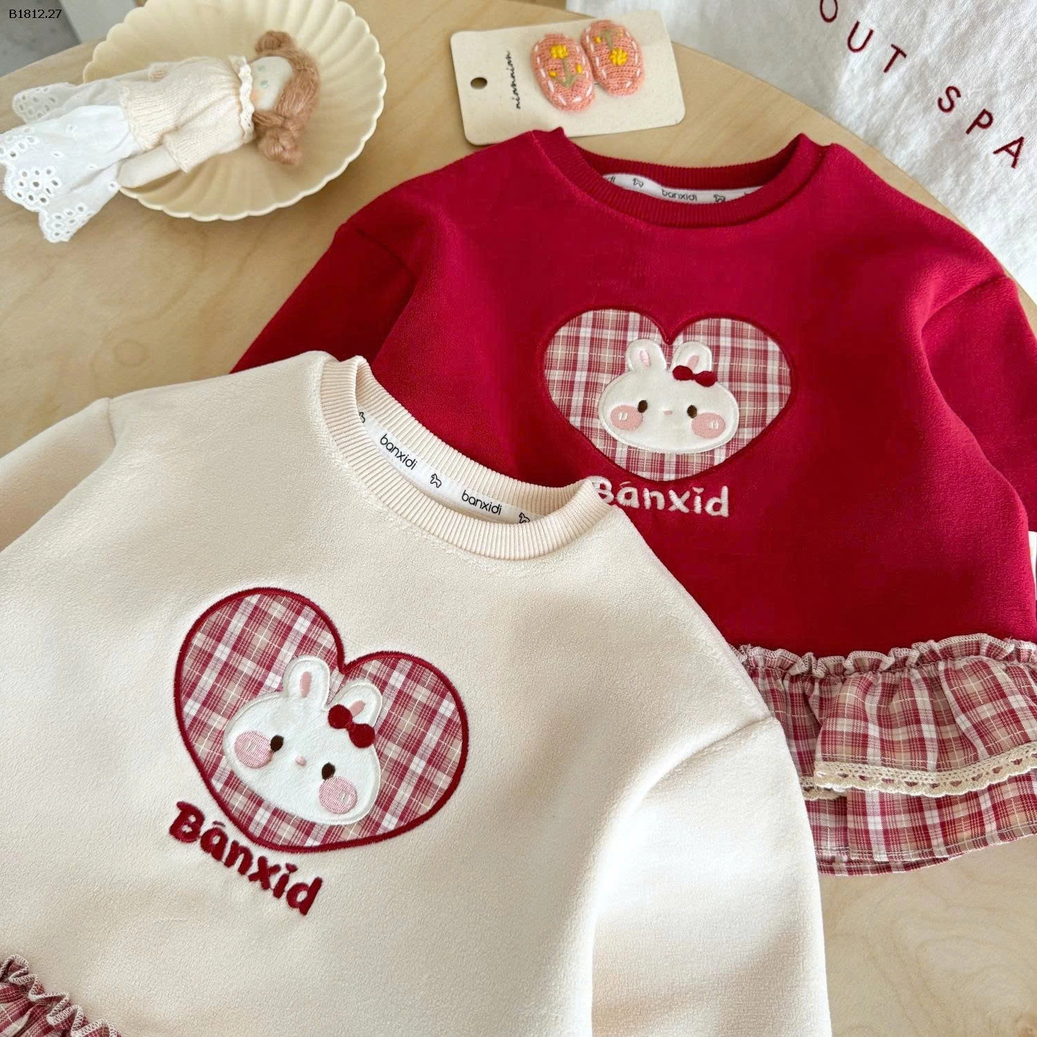 Áo nỉ cho bé gái NINGLI – xinh như công chúa-Giá sỉ 145k