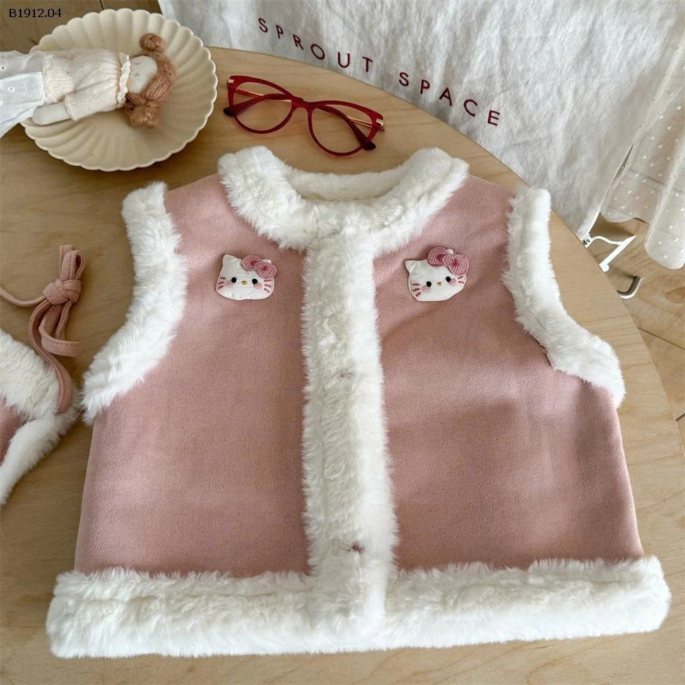 ÁO KHOÁC GILE HỒNG VIỀN LÔNG NINGLI- sỉ 178k