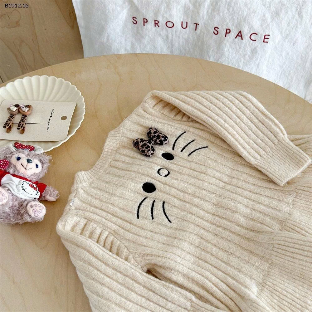 ÁO KHOÁC LEN KITTY CHO BÉ GÁI - sỉ 171k