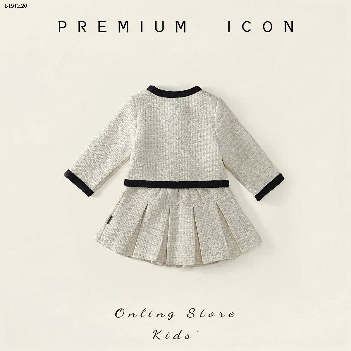 SÉT DẠ KEM VIỀN ĐEN PREMIUM- sỉ 224k