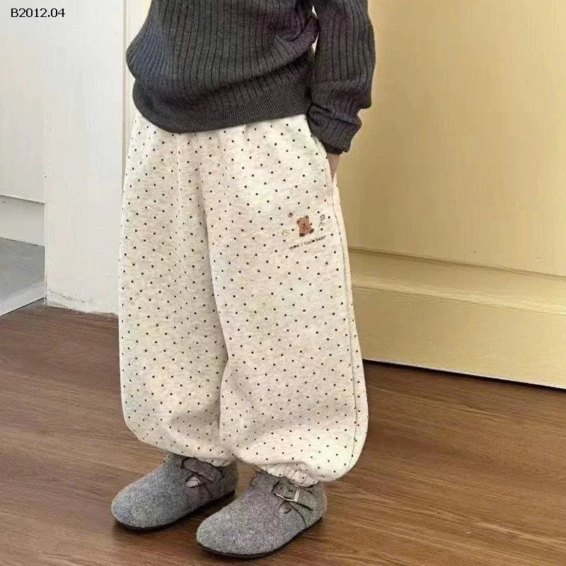 QUẦN NỈ GẤU CHẤM BI - sỉ 138k