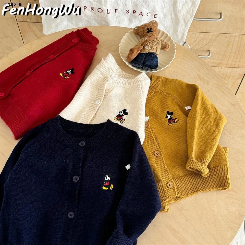 ÁO LEN CARDIGAN THÊU MICKEY- sỉ 135k
