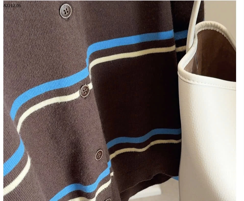 ÁO LEN KẺ CỔ POLO ANNA - sỉ 208k