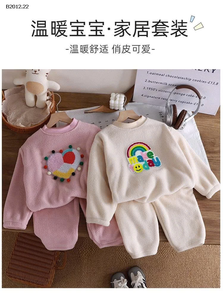 BỘ LÔNG CỪU KUTE CHO BÉ- Giá sỉ Sz 80-120 105k  Sz 130-170 129k