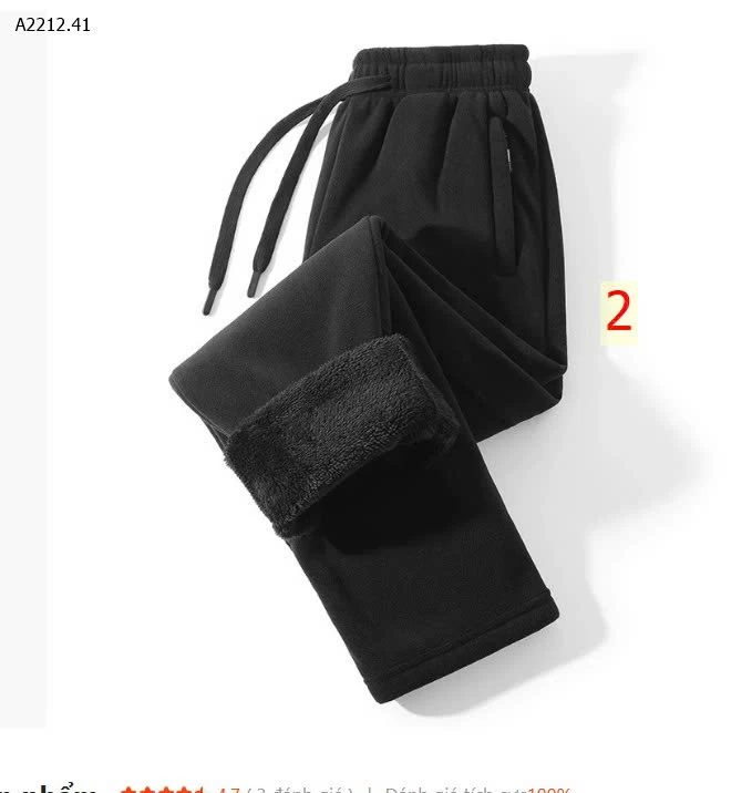 QUẦN JOOGER NỈ LÓT LÔNG NAM -Giá sỉ 255k