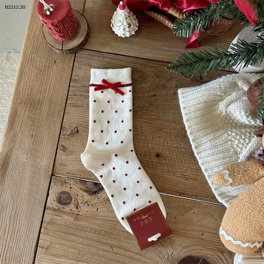 Set 10 đôi vớ cao cổ vibe Noel-Năm Mới cho ce-Giá sỉ 96k/1 set 10đ mix mẫu