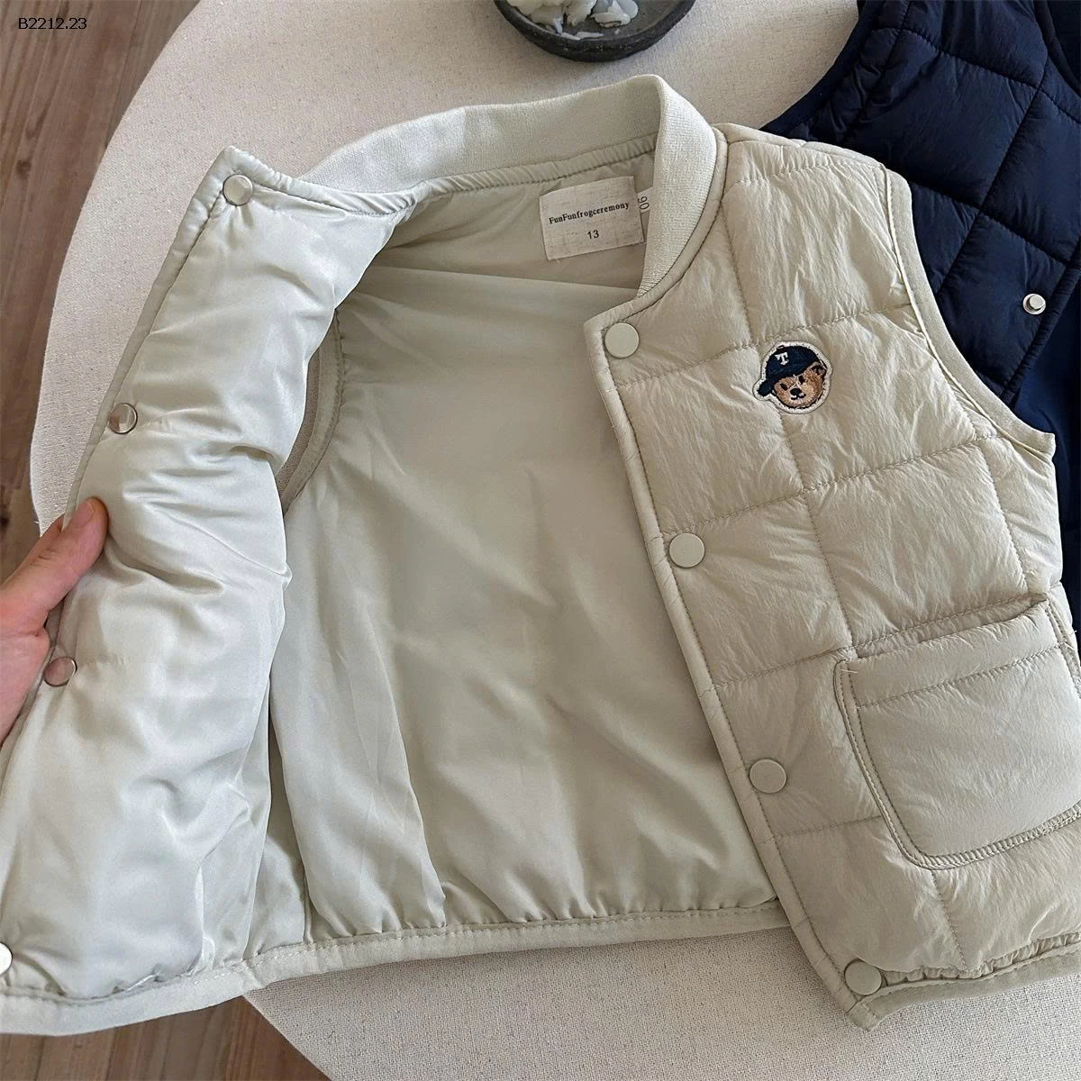 Gile phao thêu lo.go BEAR - sỉ 157k