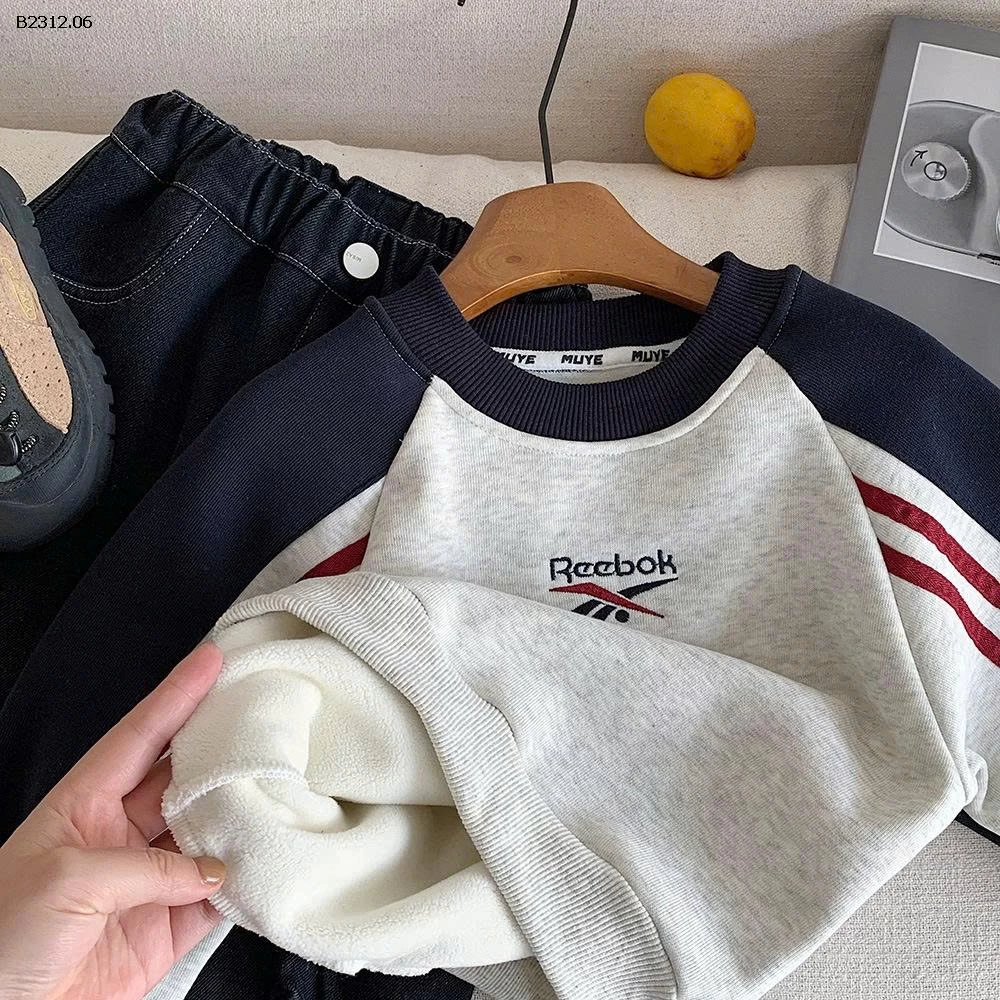 ÁO NỈ LÓT LÔNG CHỮ REEBOK NHÀ MUYE -Giá sỉ 158k