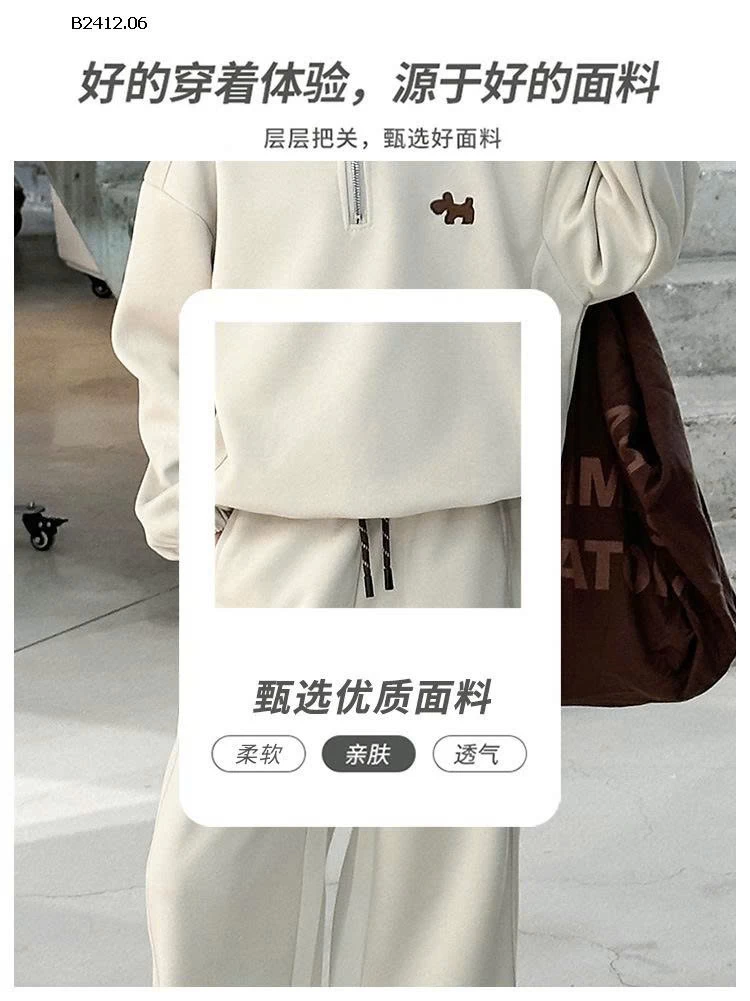 Bộ quần áo ống rộng kiểu Hàn Quốc mới năm 2025 dành cho bé - Giá sỉ  lót lông : 445k loại thường  :  360k