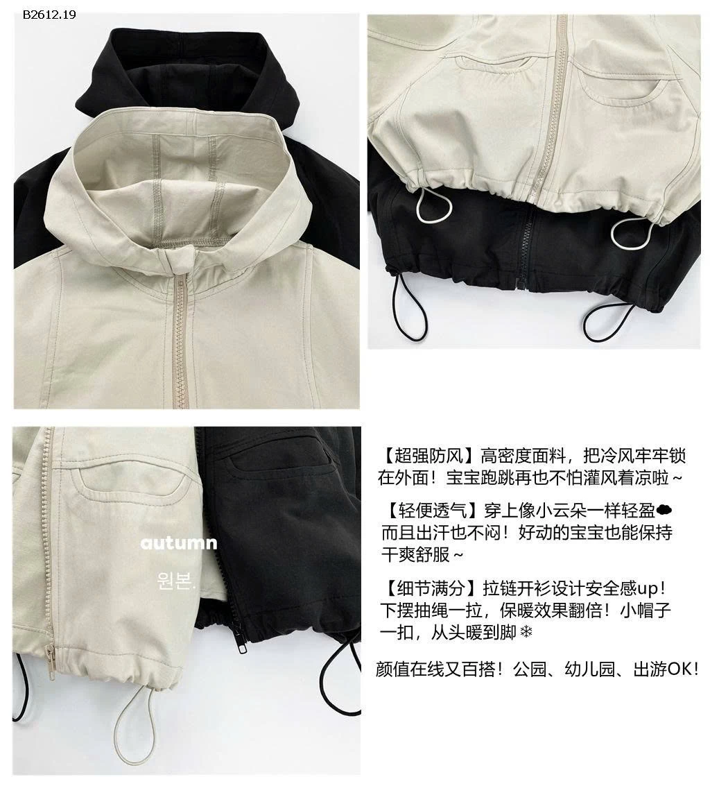 Áo khoác gió mỏng kiểu Hàn Quốc mùa thu mới cho trẻ em-Giá sỉ 220k