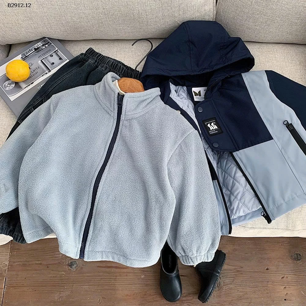 Áo khoác gió ba trong một dày dặn kiểu Hàn Quốc dành cho bé  Muye -Giá sỉ  348k