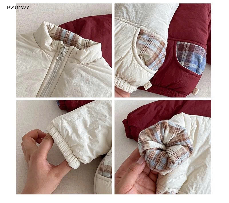 Áo khoác cotton lót bông dày dặn hai mặt cho bé - giá sỉ 230k