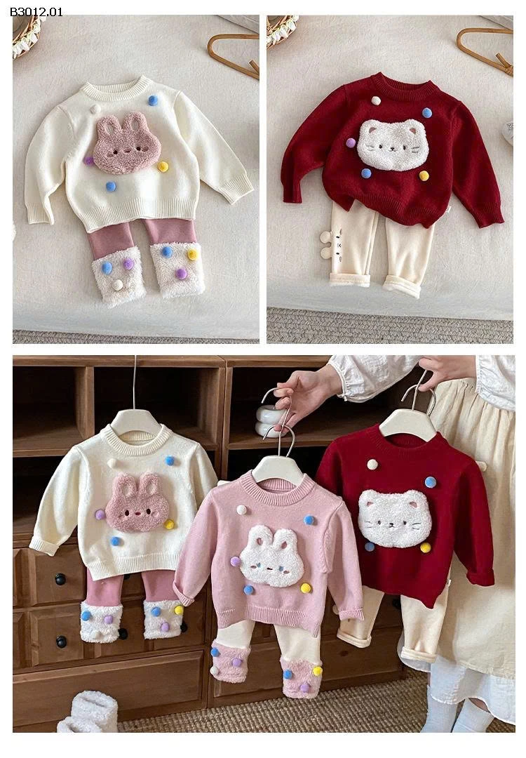 Áo len hoạt hình cho bé gái- giá sỉ 158k