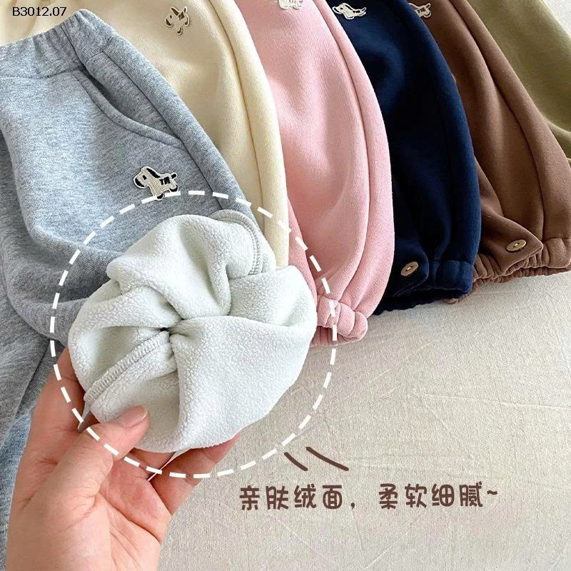 Quần jogger  nỉ bo ống dày dặn cho trẻ em- giá sỉ 145k