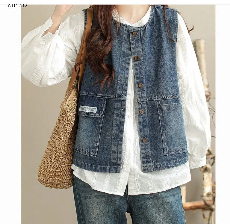 ÁO GILE DENIM DÁNG RỘNG CHO NỮ  - sỉ 188k