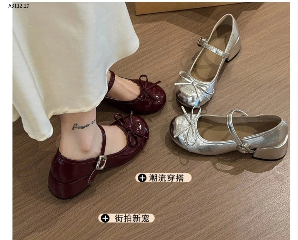 GIÀY MARY JANE NƠ GÓT VUÔNG sỉ 155k