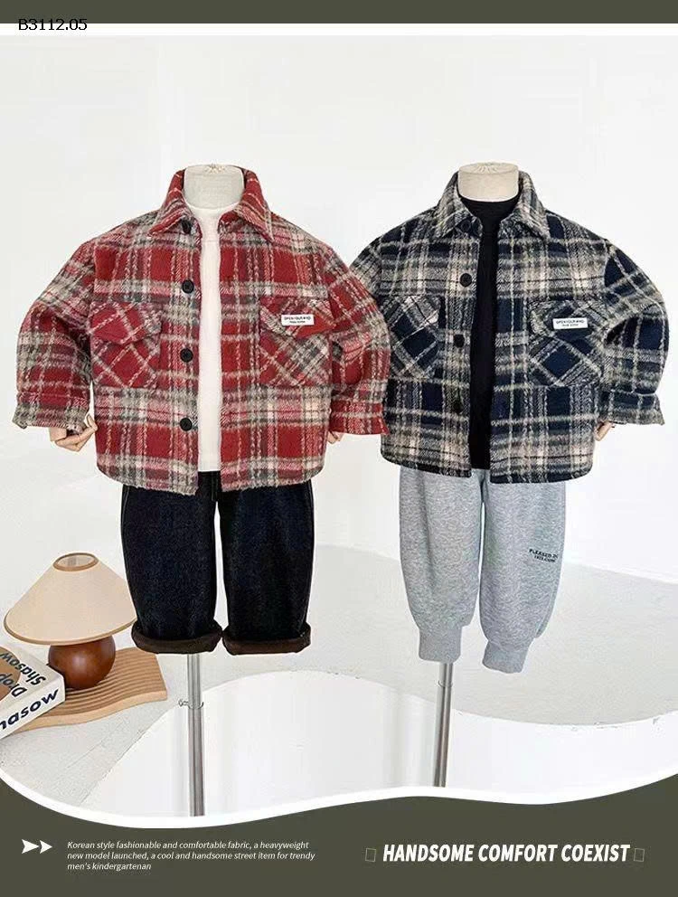 ÁO SƠ MI NỈ DẠ LÓT LÔNG BT-Giá sỉ  sz 80-110  : 125k sz 120-160 :   145k