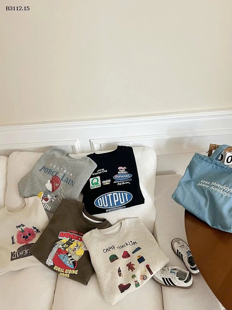 Áo nỉ rộng rãi, dễ thương hình hoạt hình Elmo Baby Kids AMBB5-Giá sỉ  sz 90-150 : 134k Sz 160 : 147k Sz 170 : 156k