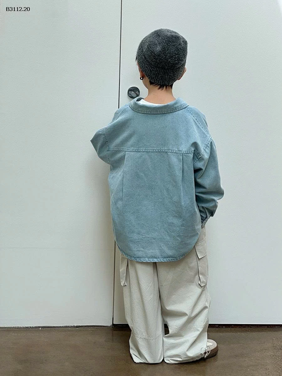 Áo khoác dáng rộng bằng vải cotton mài cát cho bé  Elmo Baby Kids AMBB-Giá sỉ  sz 90-150 : 212k Sz 160 : 229k Sz 170 : 245k