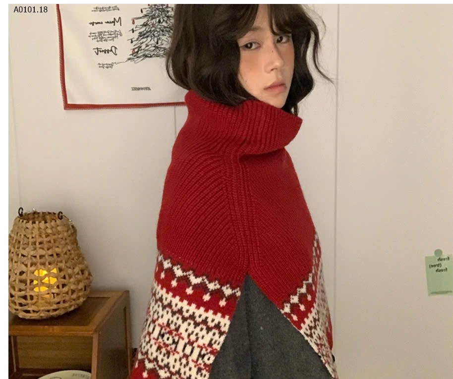 Khăn ống len giả áo choàng sành điệu - sỉ 159k