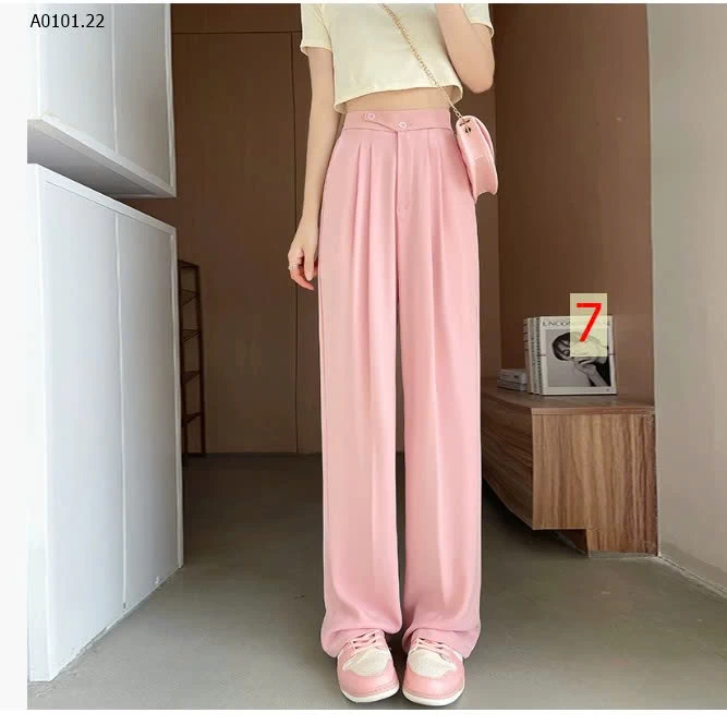 QUẦN ỐNG RỘNG CẠP CAO 2KHUY- sỉ 180k