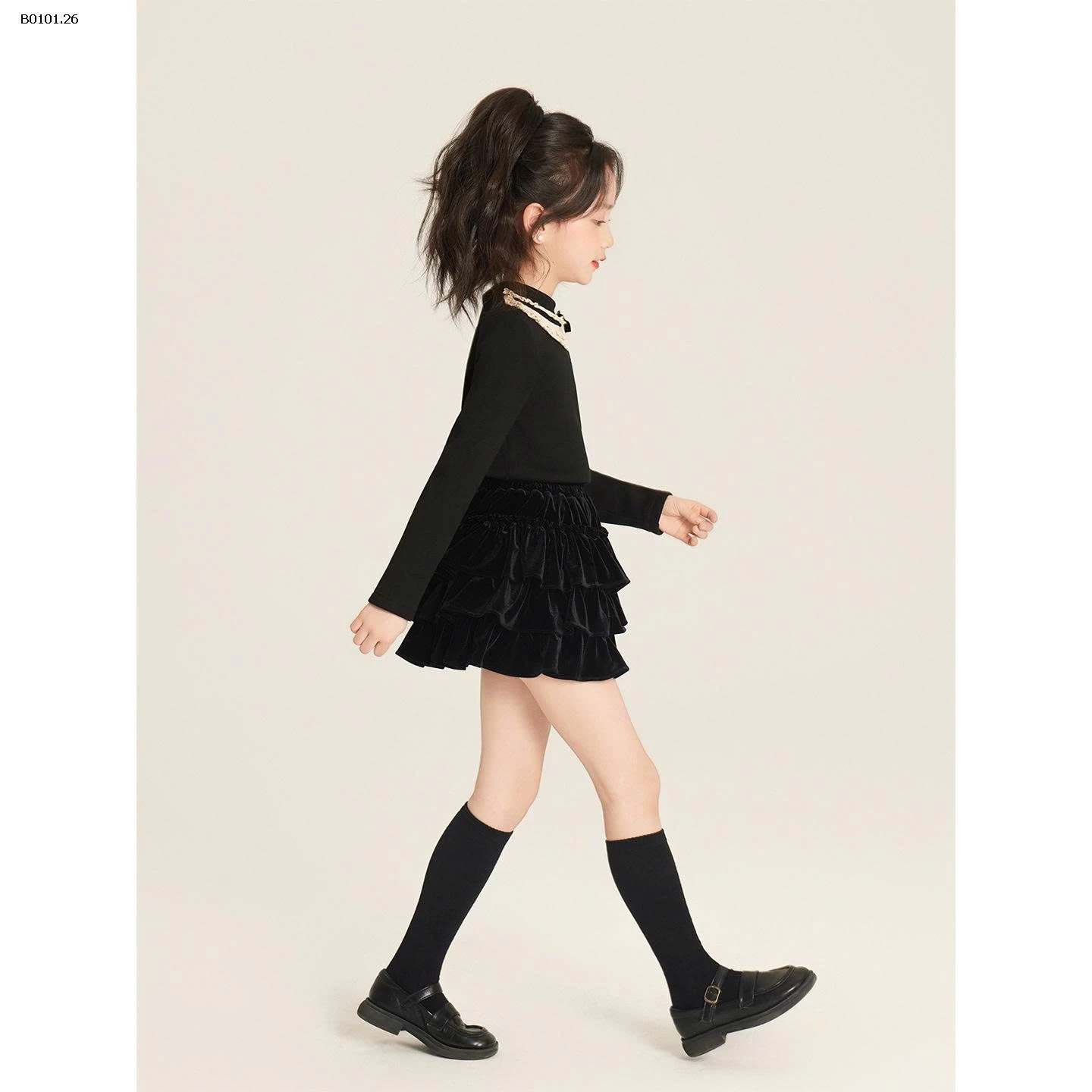 ÁO THU ĐÔNG CỔ REN AMYBABY-Giá sỉ 269k