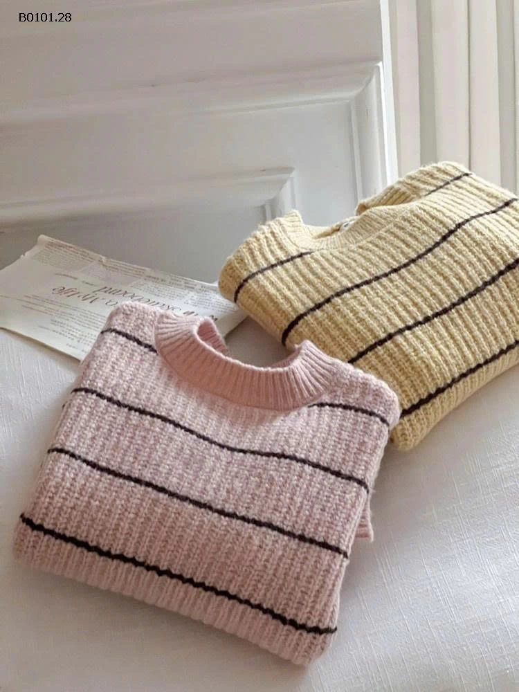 ÁO LEN KẺ AMBB-Giá sỉ sz 90-150: 198k sz 160: 215k