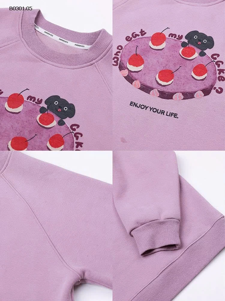 Áo nỉ họa tiết BST mới AMBB-Giá sỉ  sz 90-150: 165k  sz 160: 182k  sz 170: 198k 