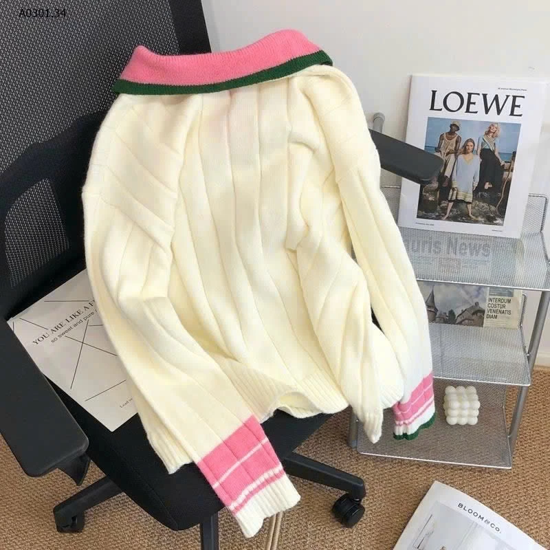 ÁO LEN MIX CỔ HỒNG - sỉ 135k